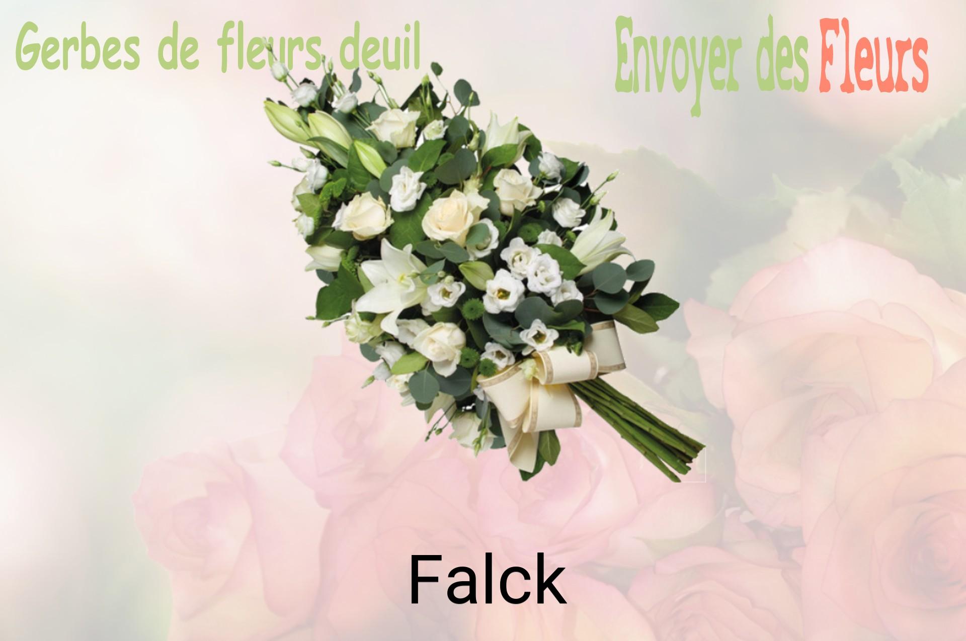Gerbe de fleurs de deuil livrée à Falck